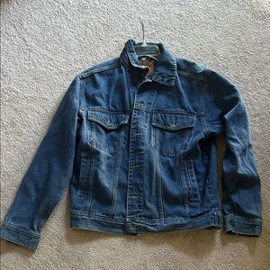 Vintage Denim Jacket w/Embroidered Horse Design on the back Size-M